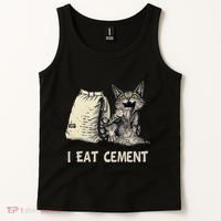 I Eat Cement Funny Cat Meme Tank Top thumb 2