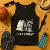 I Eat Cement Funny Cat Meme Tank Top thumb 4