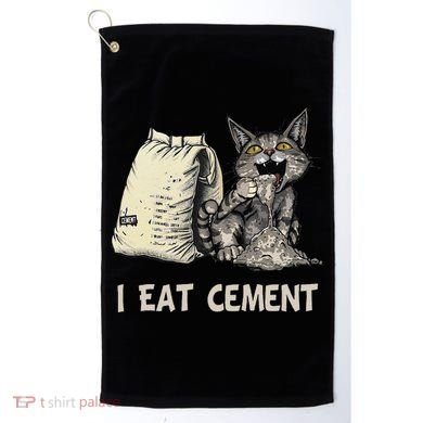 I Eat Cement Funny Cat Meme Golf Towel