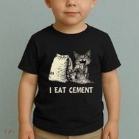 I Eat Cement Funny Cat Meme Toddler T-Shirt thumb 2