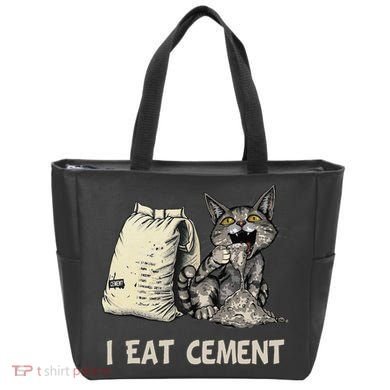 I Eat Cement Funny Cat Meme Tote Bag