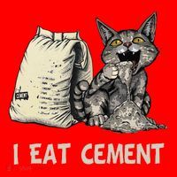 I Eat Cement Funny Cat Meme Santa Hat thumb 1