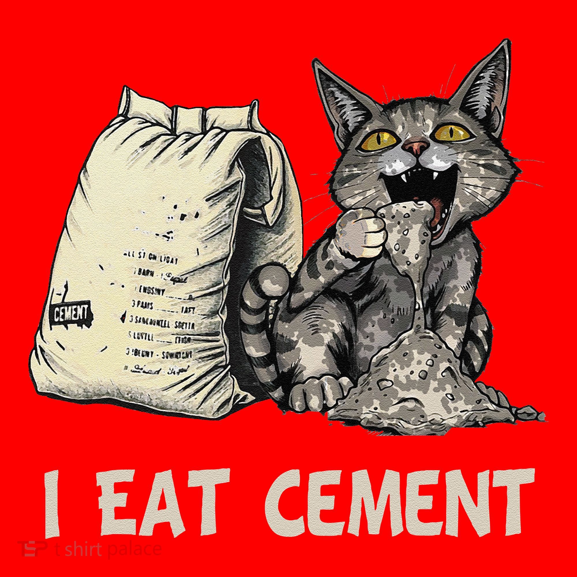 I Eat Cement Funny Cat Meme Santa Hat
