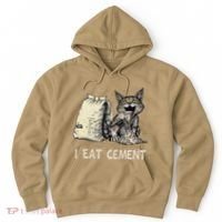 I Eat Cement Funny Cat Meme Hoodie thumb 0