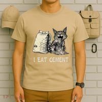 I Eat Cement Funny Cat Meme T-Shirt thumb 6