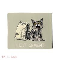 I Eat Cement Funny Cat Meme Mousepad thumb 0