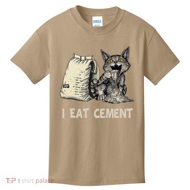 I Eat Cement Funny Cat Meme Kids T-Shirt