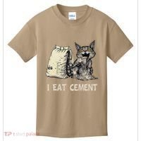 I Eat Cement Funny Cat Meme Kids T-Shirt thumb 0