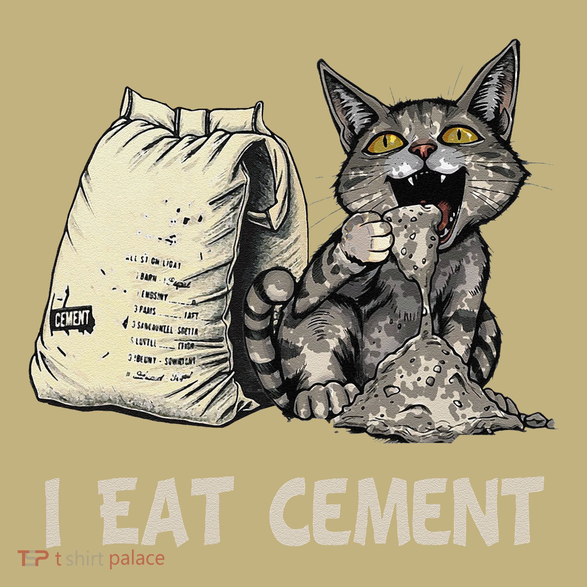 I Eat Cement Funny Cat Meme Kids T-Shirt