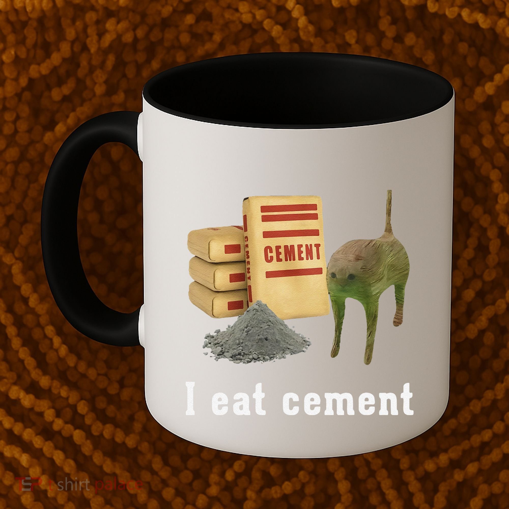 I Eat Cement Cursed Cat Funny Oddly Specific Dank Meme Coffee Mug