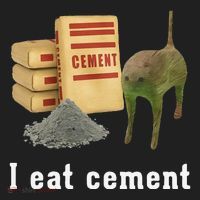 I Eat Cement Cursed Cat Funny Oddly Specific Dank Meme Beanie thumb 2