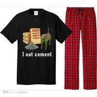 I Eat Cement Cursed Cat Funny Oddly Specific Dank Meme Pajama Set thumb 0