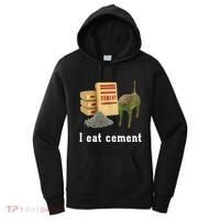 I Eat Cement Cursed Cat Funny Oddly Specific Dank Meme Women's Hoodie thumb 0