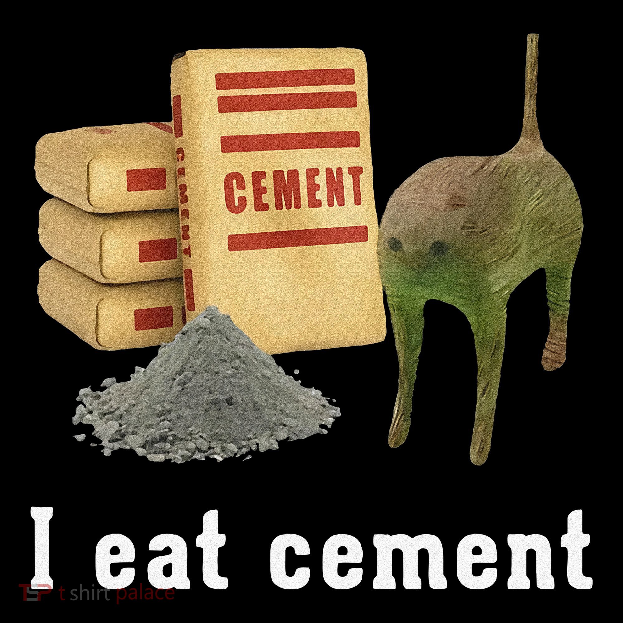 I Eat Cement Cursed Cat Funny Oddly Specific Dank Meme Women's Hoodie