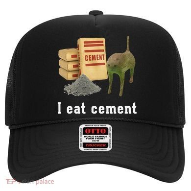 I Eat Cement Cursed Cat Funny Oddly Specific Dank Meme Hat