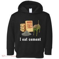 I Eat Cement Cursed Cat Funny Oddly Specific Dank Meme Toddler Hoodie thumb 0