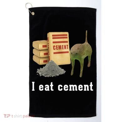 I Eat Cement Cursed Cat Funny Oddly Specific Dank Meme Golf Towel