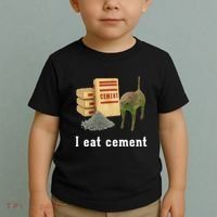 I Eat Cement Cursed Cat Funny Oddly Specific Dank Meme Toddler T-Shirt thumb 2