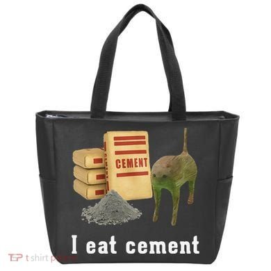 I Eat Cement Cursed Cat Funny Oddly Specific Dank Meme Tote Bag