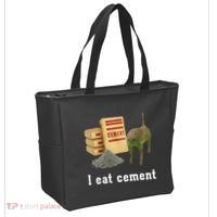 I Eat Cement Cursed Cat Funny Oddly Specific Dank Meme Tote Bag thumb 2