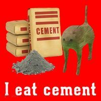 I Eat Cement Cursed Cat Funny Oddly Specific Dank Meme Santa Hat thumb 1