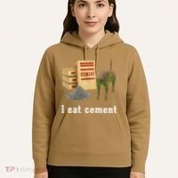 I Eat Cement Cursed Cat Funny Oddly Specific Dank Meme Hoodie thumb 5