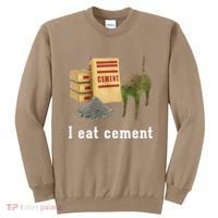 I Eat Cement Cursed Cat Funny Oddly Specific Dank Meme Sweatshirt thumb 0