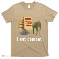 I Eat Cement Cursed Cat Funny Oddly Specific Dank Meme T-Shirt thumb 0