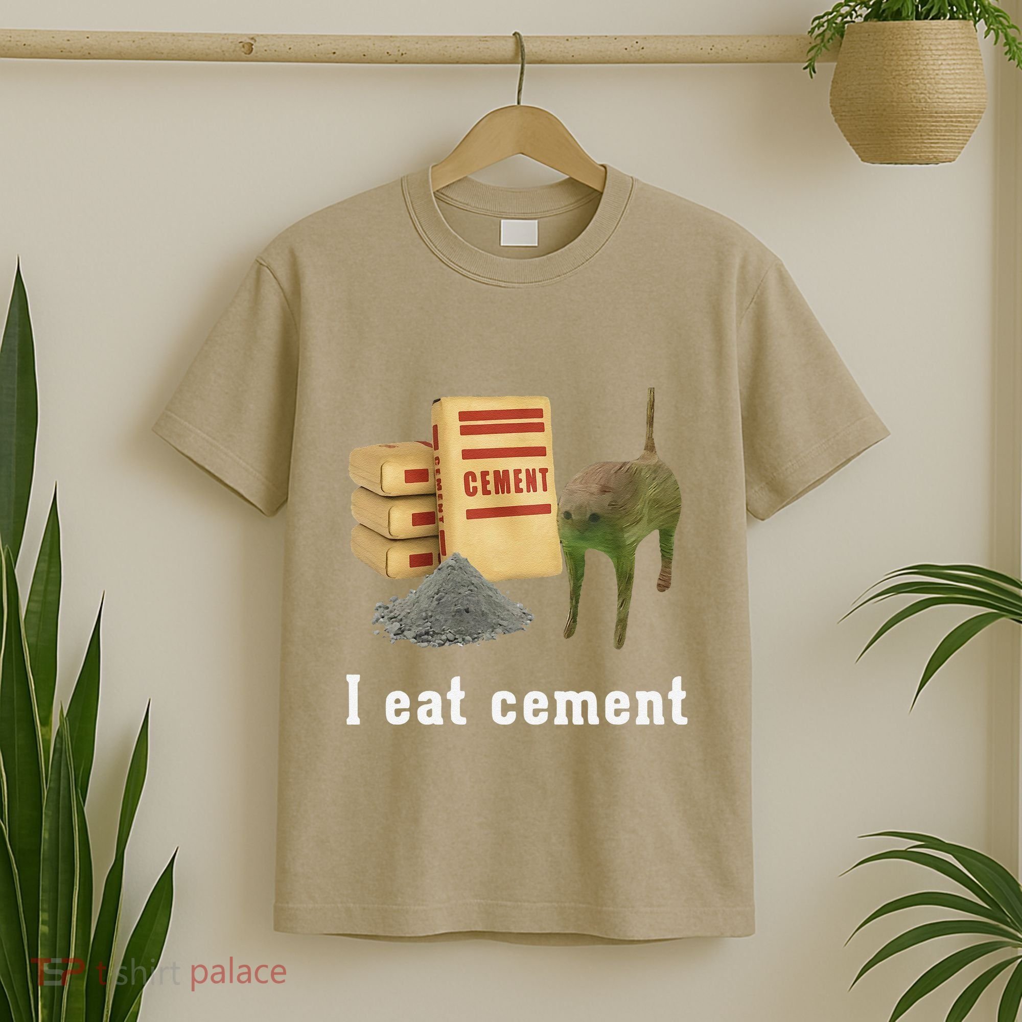 I Eat Cement Cursed Cat Funny Oddly Specific Dank Meme T-Shirt