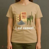 I Eat Cement Cursed Cat Funny Oddly Specific Dank Meme T-Shirt thumb 4