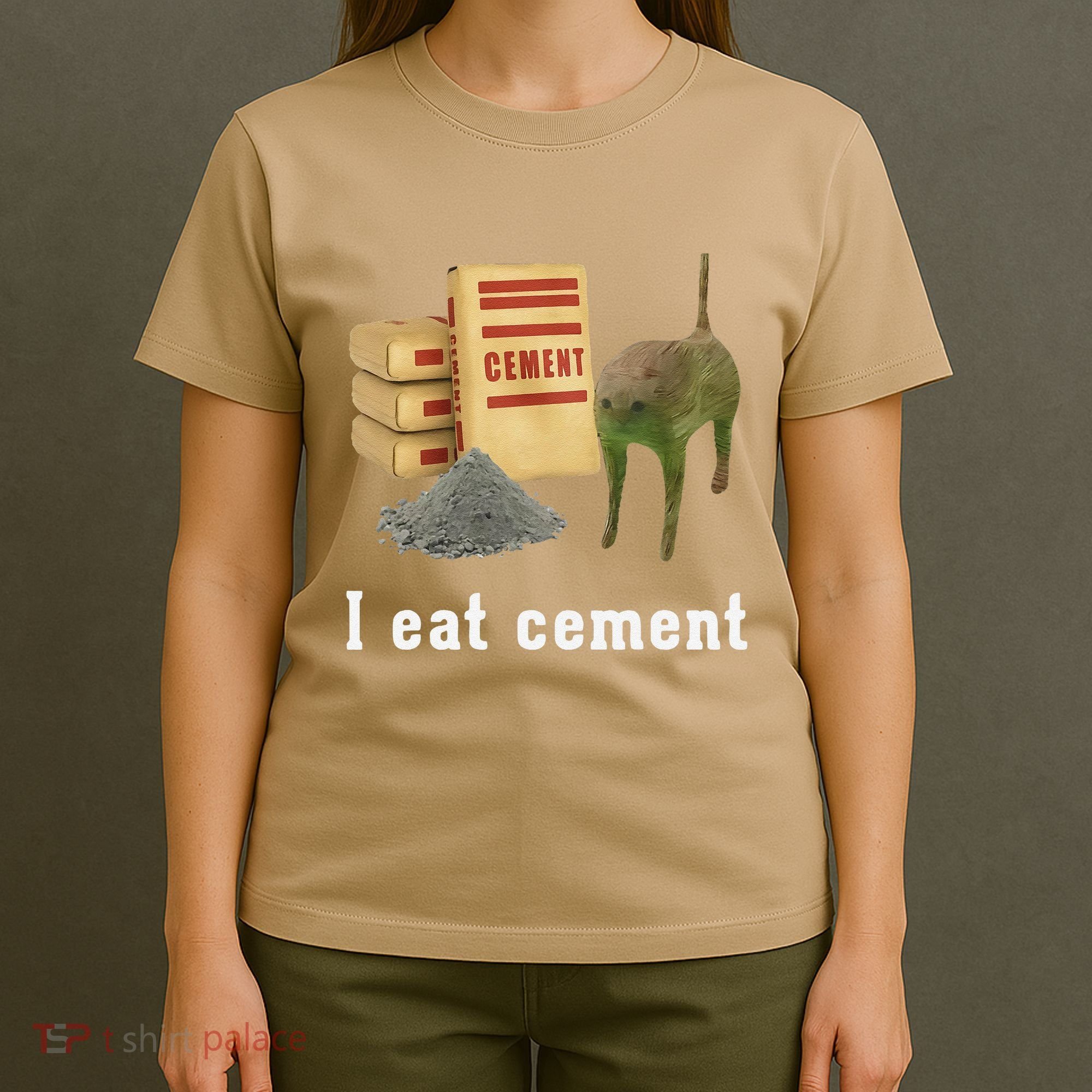 I Eat Cement Cursed Cat Funny Oddly Specific Dank Meme T-Shirt