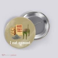 I Eat Cement Cursed Cat Funny Oddly Specific Dank Meme Button thumb 0