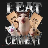 I Eat Cement Cursed Cat Funny Oddly Specific Dank Meme Cat Bucket Hat thumb 4