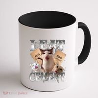 I Eat Cement Cursed Cat Funny Oddly Specific Dank Meme Cat Coffee Mug thumb 1
