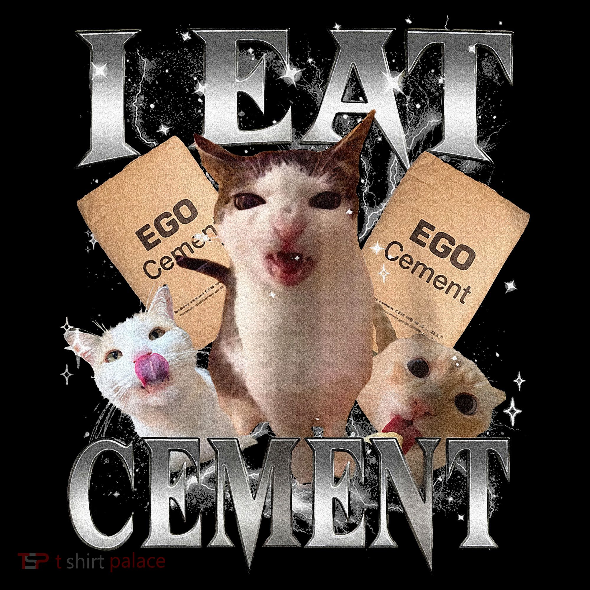 I Eat Cement Cursed Cat Funny Oddly Specific Dank Meme Cat Coffee Mug