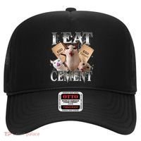 I Eat Cement Cursed Cat Funny Oddly Specific Dank Meme Cat Hat thumb 0