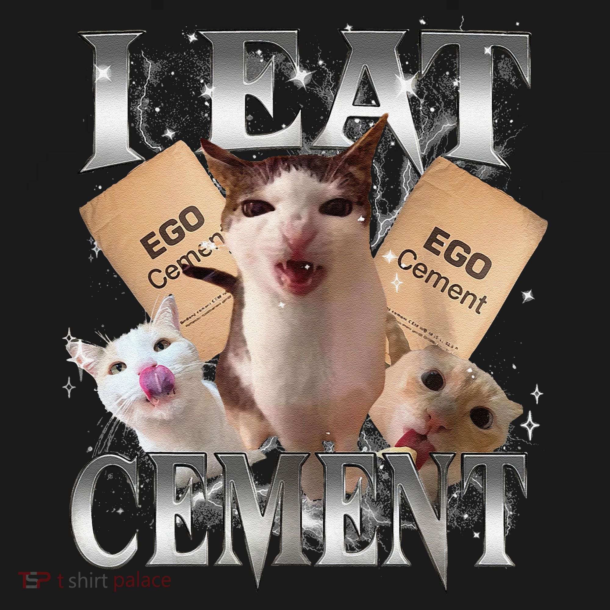 I Eat Cement Cursed Cat Funny Oddly Specific Dank Meme Cat Kids Hoodie