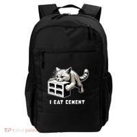 I Eat Cement Cursed Cat Funny Weird Meme Backpack thumb 0