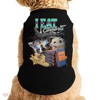 I Eat Cement Cursed Raccoon Possum Funny Meme Doggie Tank thumb 0