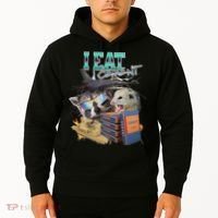 I Eat Cement Cursed Raccoon Possum Funny Meme Hoodie thumb 2