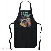 I Eat Cement Cursed Raccoon Possum Funny Meme Apron thumb 0