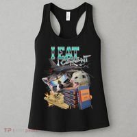I Eat Cement Cursed Raccoon Possum Funny Meme Women's Tank Top thumb 3