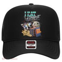 I Eat Cement Cursed Raccoon Possum Funny Meme Hat thumb 0