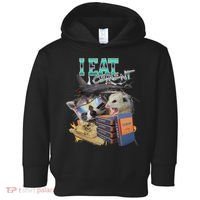 I Eat Cement Cursed Raccoon Possum Funny Meme Toddler Hoodie thumb 0