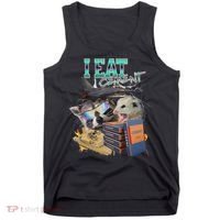 I Eat Cement Cursed Raccoon Possum Funny Meme Tank Top thumb 0