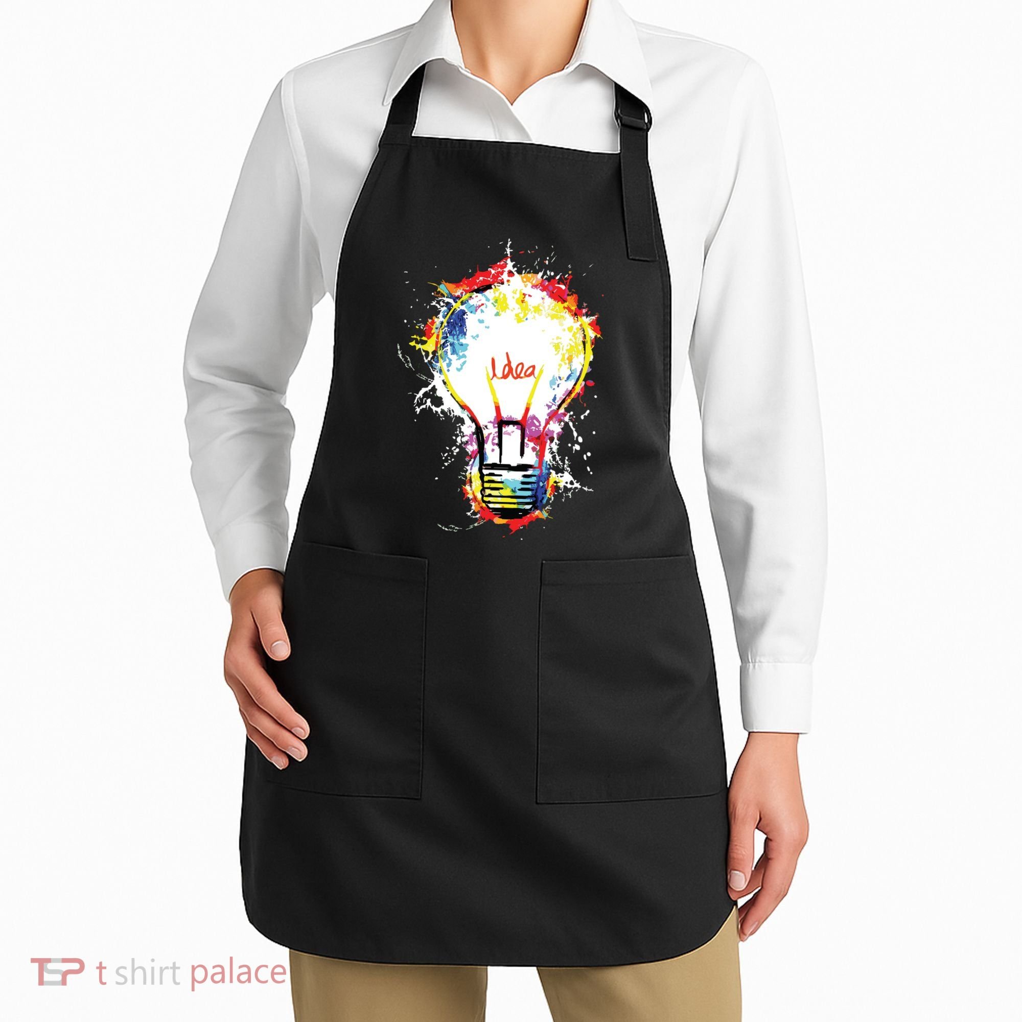 Idea Explosion Creative Genius Light Bulb Women Apron