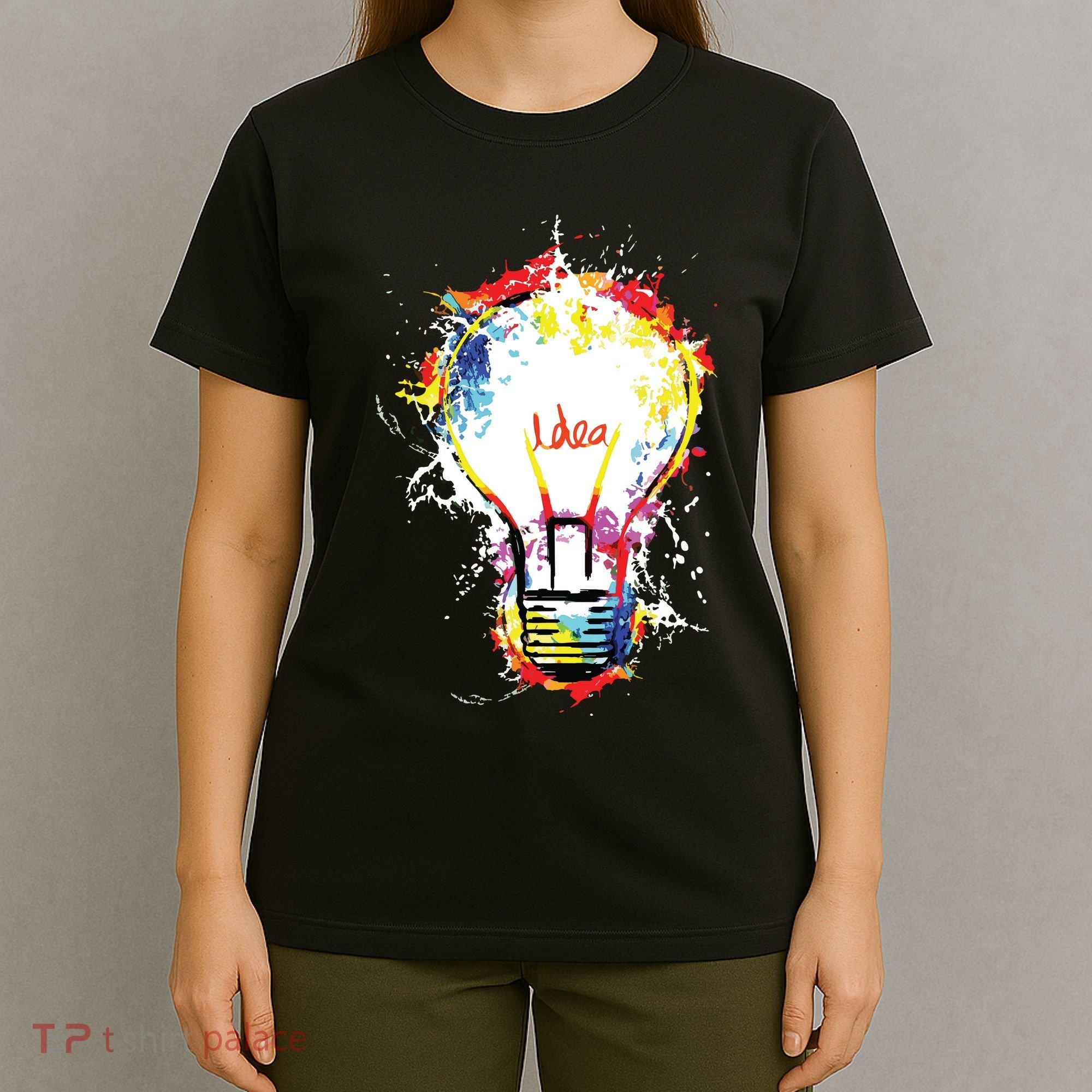 Idea Explosion Creative Genius Light Bulb Women T-Shirt