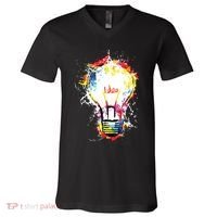 Idea Explosion Creative Genius Light Bulb Women V-Neck T-Shirt thumb 0