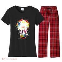 Idea Explosion Creative Genius Light Bulb Women Women's Flannel Pajama Set thumb 0