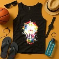 Idea Explosion Creative Genius Light Bulb Women Tank Top thumb 4